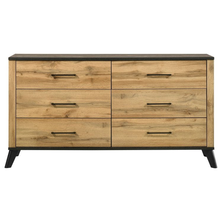 Fraser Natural Pine 6 Drawer Dresser Cabinet