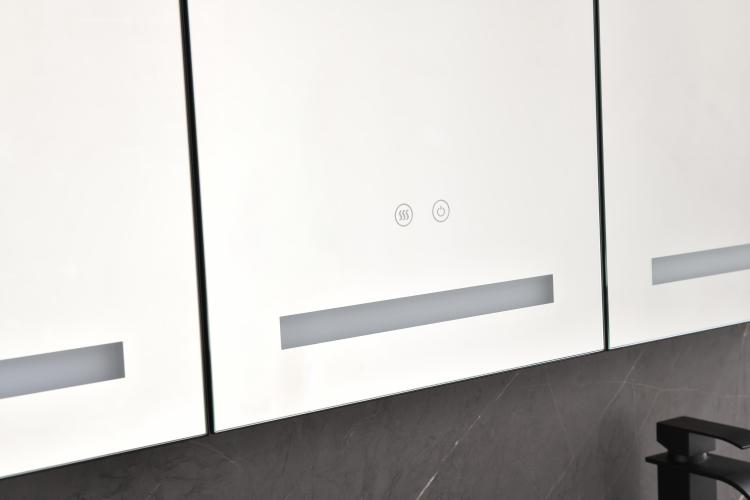 48 X 30 Inch Led Lighted Bathroom Medicine Cabinet With Mirror, Sockets, Dimmable, Anti Fog