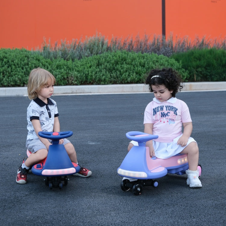 Kids Electric Ride On Car 12V Electric Wiggle Car , Led Lights , Music,Anti Rollover For Boys And Girls Ages 3 Indoor Outdoor