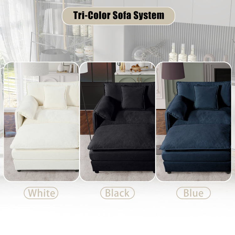 Oversized Chenille Oversized Accent Chair Set Of 2, Comfy Single Sofa Chair With Large Seat , Modern Armchair Reading Chairs For Bedroom, Living Room,Blue