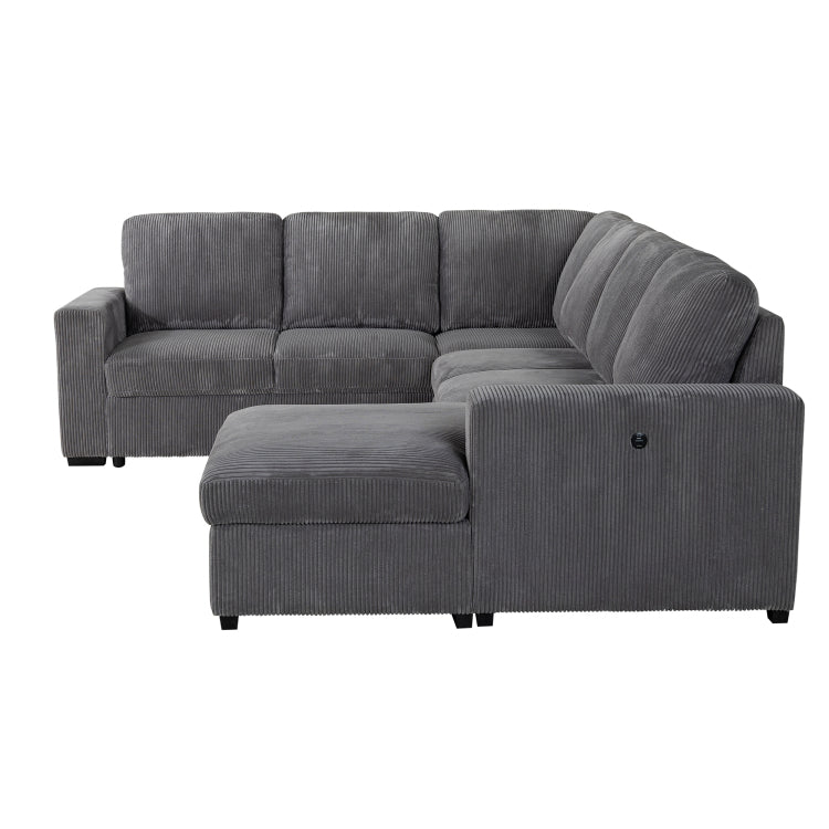 Melody Grey Sectional With Pullout