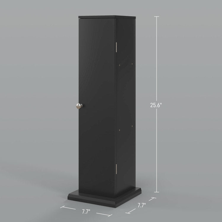 Homcom Toilet Paper Cabinet, Small Bathroom Corner Floor Cabinet With Doors And Shelves, Thin Storage Bathroom Organizer For Paper Shampoo, Black