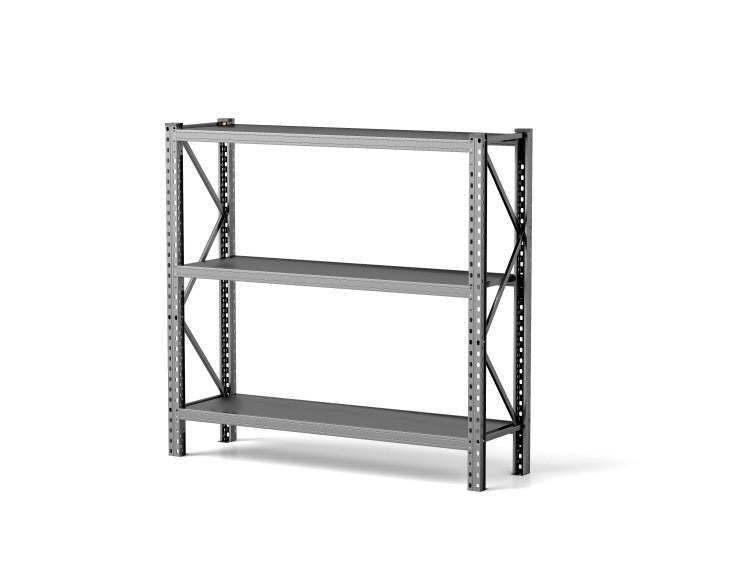 3 Tier Industrial Shelving Rack 63In, Heavy Duty Steel Shelving Unit Adjustable, 67" W*19.7" D*63"H, Black, Requires Assembly