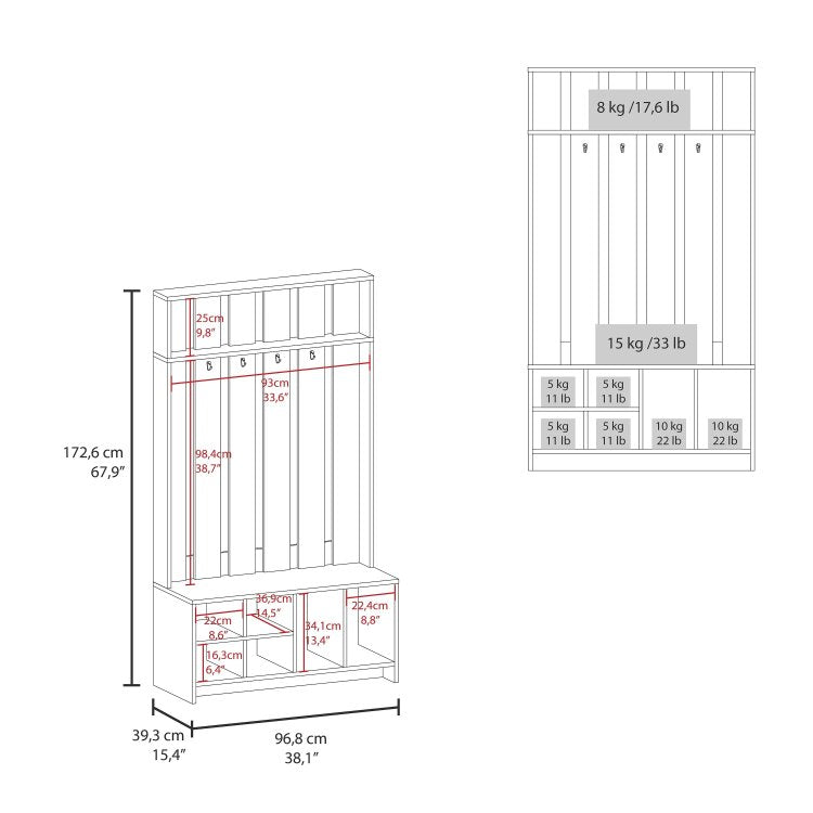 Smoke Hall Tree Open Storage And Coat Space