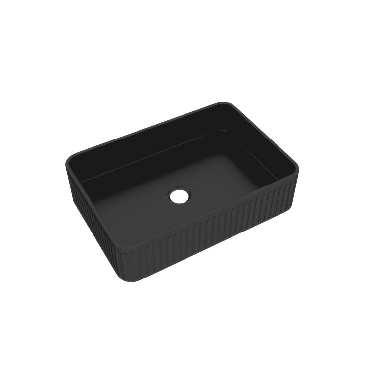 Bb17, Integrated Black Ceramic Basin, Drain And Faucet Not Included