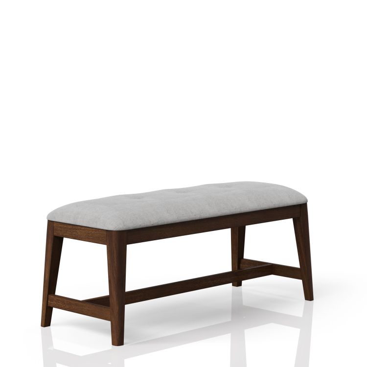 Backless Upholstered Dining Bench Mid Century Seating