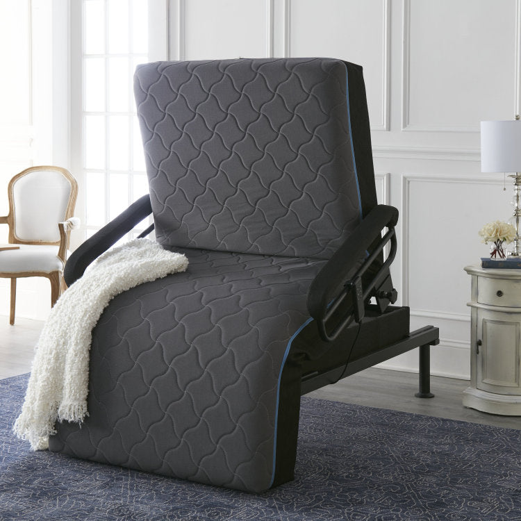Twin Adjustable Sit To Stand Bed W Remote With Convenient Lift Twin