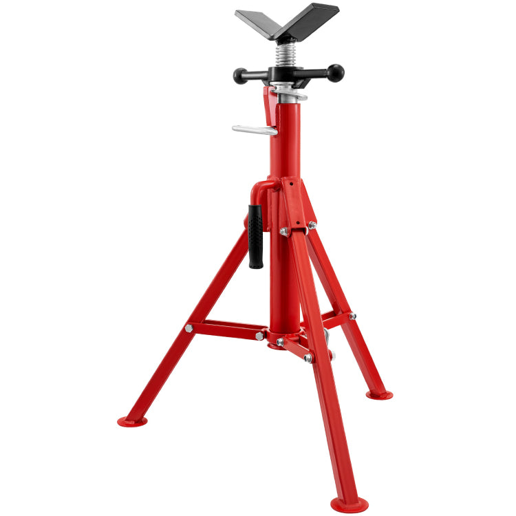 V Head Pipe Stand 1 8" 12" Capacity,Adjustable Height 28" 52 ,Pipe Jack Stands 2500 Lb. Load Capacity,Portable Folding Pipe Stands, Carbon Steel Body More Durable