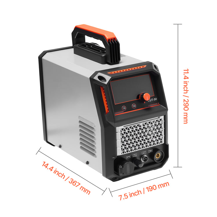 Plasma Cutter, 50A Non Touch Pilot Arc Plasma Cutting Machine, 110V 220V Dual Voltage Digital Display Igbt Inverter With 2T 4T Function & Adjustable Pa Pt Time For Home Repairs, Workshops