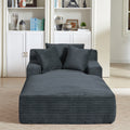 Oversized Chaise Lounge Chair Indoor, Corduroy Upholstered Modern Sofa Couch,No Assembly Required,Comfy Sleeper Sofa For Living Room,Office