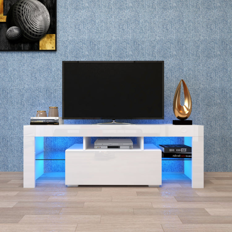 Entertainment Tv Stand, Large Tv Stand Tv Base Stand With Led Light Tv Cabinet