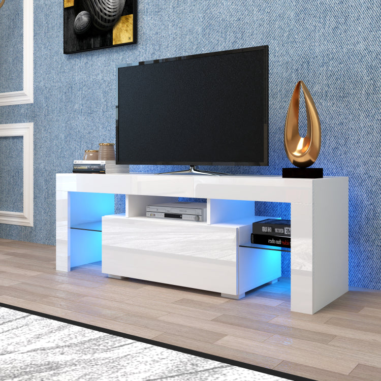 Entertainment Tv Stand, Large Tv Stand Tv Base Stand With Led Light Tv Cabinet