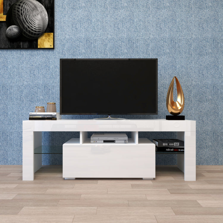 Entertainment Tv Stand, Large Tv Stand Tv Base Stand With Led Light Tv Cabinet