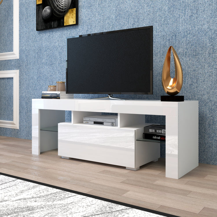 Entertainment Tv Stand, Large Tv Stand Tv Base Stand With Led Light Tv Cabinet