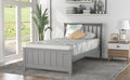 Wood Platform Bed Twin Size Platform Bed, Gray