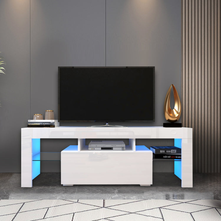 Entertainment Tv Stand, Large Tv Stand Tv Base Stand With Led Light Tv Cabinet