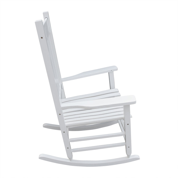 Wooden Porch Rocker Chair White