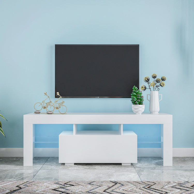 Entertainment Tv Stand, Large Tv Stand Tv Base Stand With Led Light Tv Cabinet