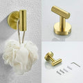 3 Pieces Bathroom Hardware Accessories Set Towel Bar, Toilet Paper Holder, Robe Towel Hooks