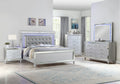 Sterling King 5 Pc Led Bedroom Set Made With Wood In Silver Color Nj Inventory