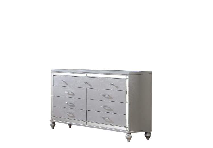 Sterling King 4 Pc Led Bedroom Set Made With Wood In Silver Nj Inventory