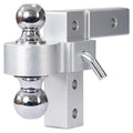 Alu Adjustable Trailer Drop Hitch,2Inch Receiver,6 Inch Adjustable