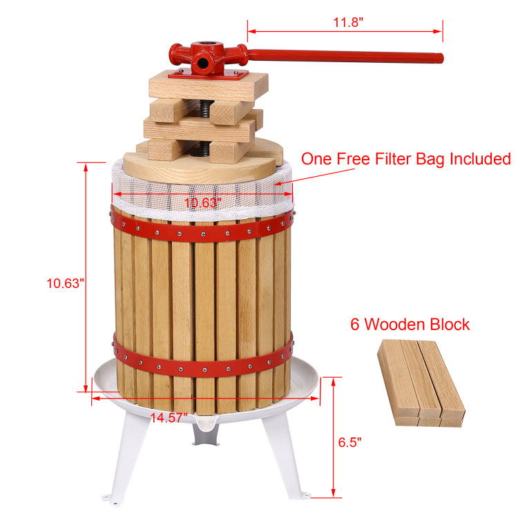 Fruit Wine Press 3.17 Gallon 12L