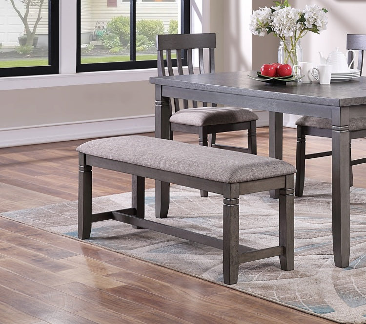 Dining Room Furniture Simple 6Pc Set Dining Table 4X Side Chairs And A Bench Solid Wood And Veneers