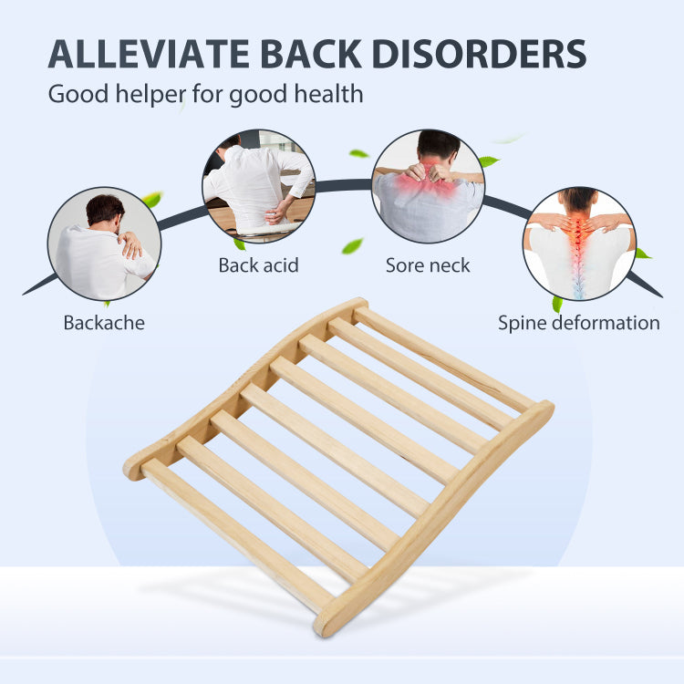 Sauna Backrest,S Shape Canadian Natural Wood Hemlock Sauna Chair With Back, Non Toxic Sauna Accessories Bench