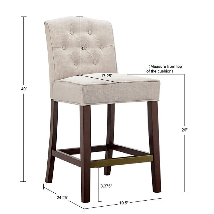 Tufted Counter Stool