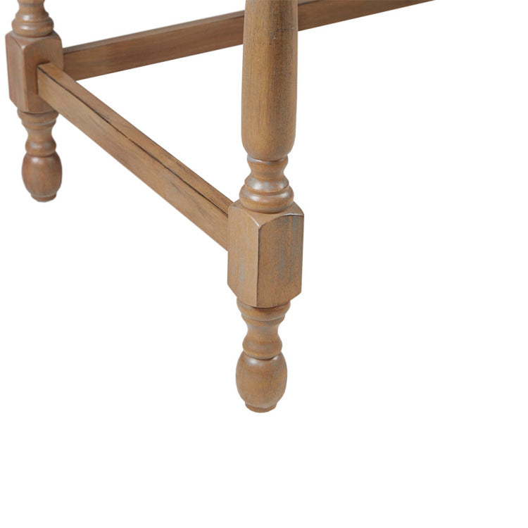 Solid Wood Desk With 1 Drawer And Turned Legs