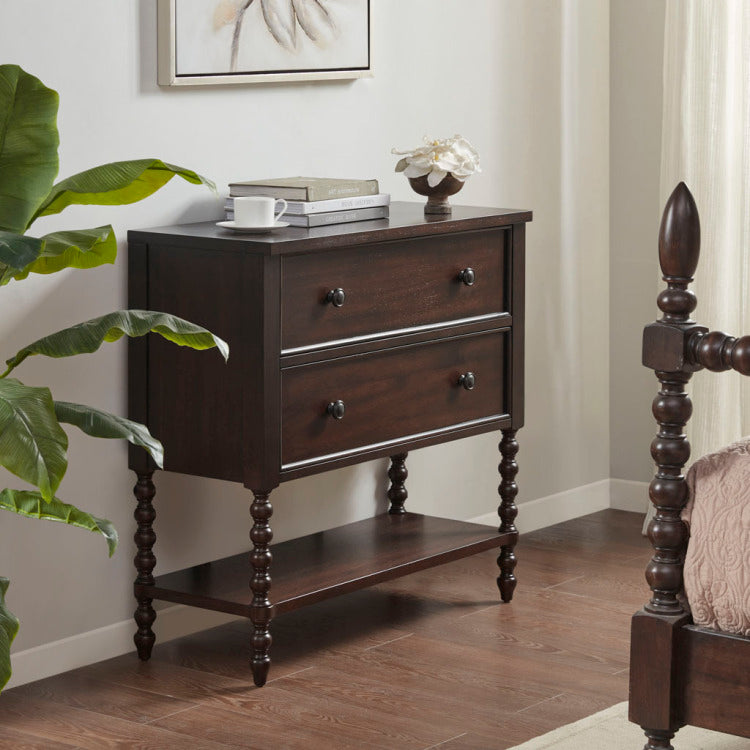 2 Drawer Accent Chest Morocco Brown