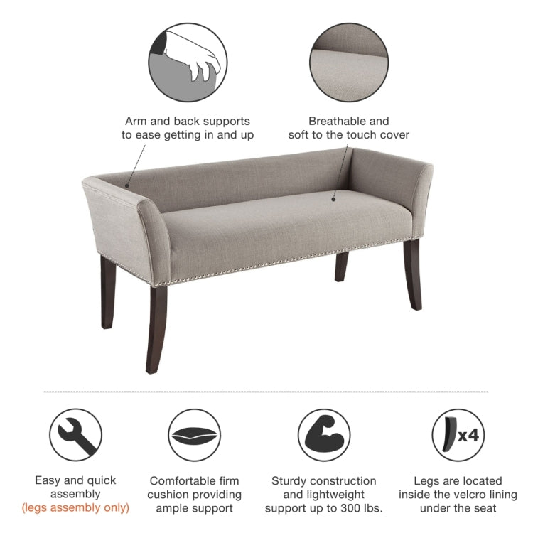 Accent Bench Grey See Below