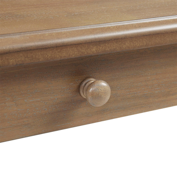 Solid Wood Desk With 1 Drawer And Turned Legs