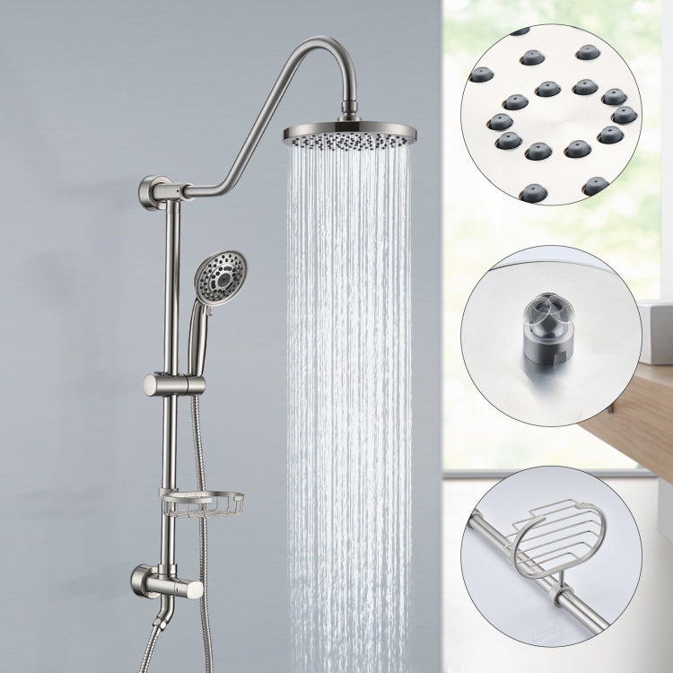 Shower Head With Handheld Shower System With 8" Rain Shower Head Rough In Valve Included