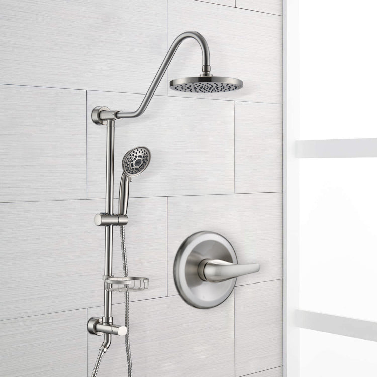 Shower Head With Handheld Shower System With 8" Rain Shower Head Rough In Valve Included
