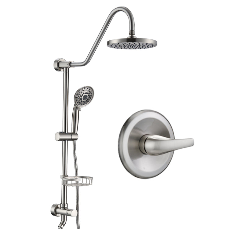 Shower Head With Handheld Shower System With 8" Rain Shower Head Rough In Valve Included