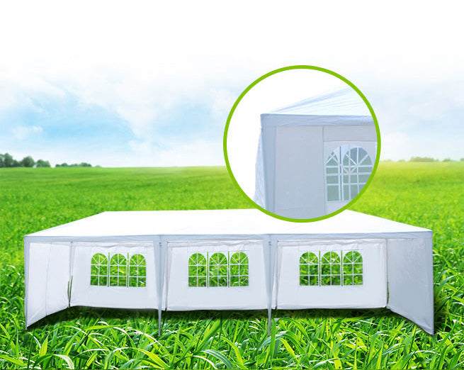 10X30' Wedding Party Canopy Tent Outdoor Gazebo With 5 Removable Sidewalls