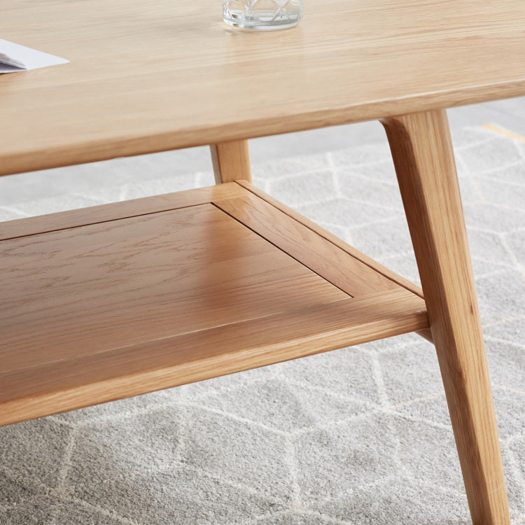 Center Table Low Table 100% Solid Wood Top Plate Desk Coffee Table Width 100 X Depth 50 X Height 44 Cm Study Desk Work From Home Easy To Assemble Natural Wood With Storage Shelf Natural Writing Desk