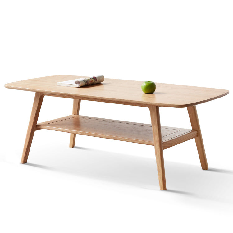 Center Table Low Table 100% Solid Wood Top Plate Desk Coffee Table Width 100 X Depth 50 X Height 44 Cm Study Desk Work From Home Easy To Assemble Natural Wood With Storage Shelf Natural Writing Desk