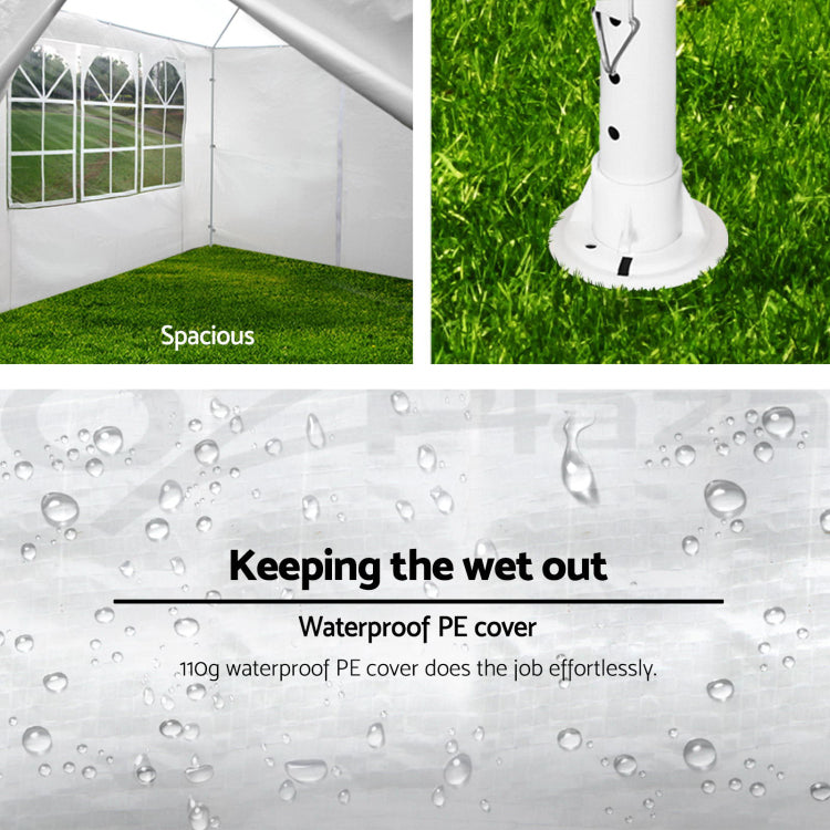 10X30' Wedding Party Canopy Tent Outdoor Gazebo With 5 Removable Sidewalls