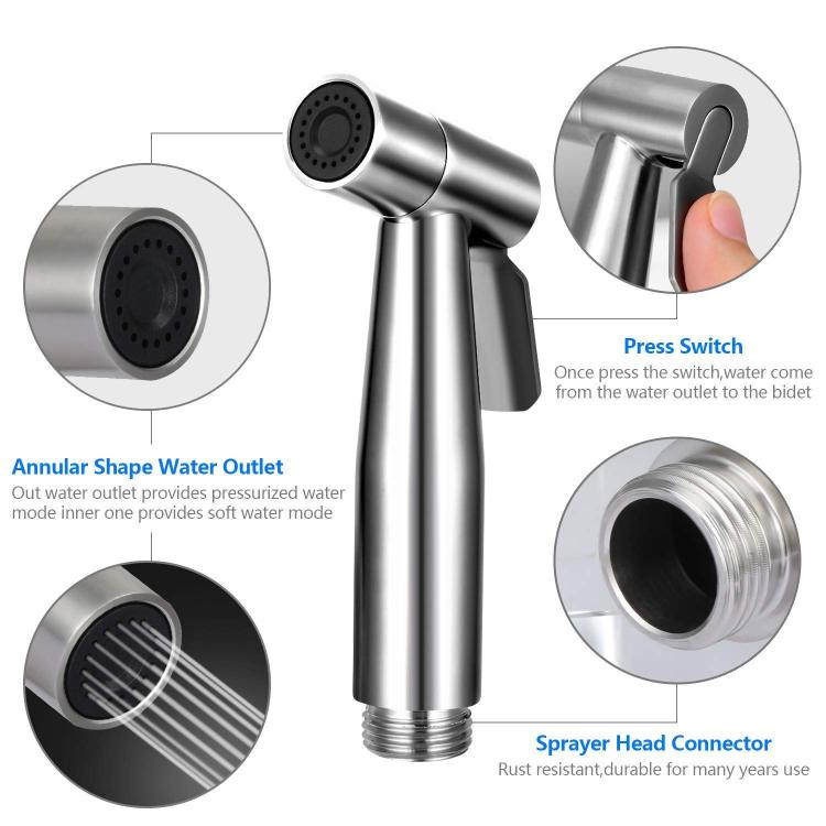 Bidet Sprayer For Toilet, Handheld Sprayer Kit, Hand Held Bidet, Cloth Diaper Sprayer Set Easy To Install