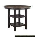 Brown And Black White Finish 1Pc Counter Height Table With 2X Display Shelves Transitional Style Furniture