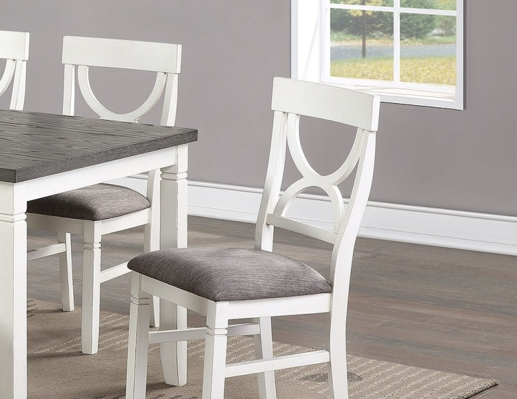 Dining Room Furniture White 6Pc Dining Set Table 4 Side Chairs And A Bench Rubberwood Mdf