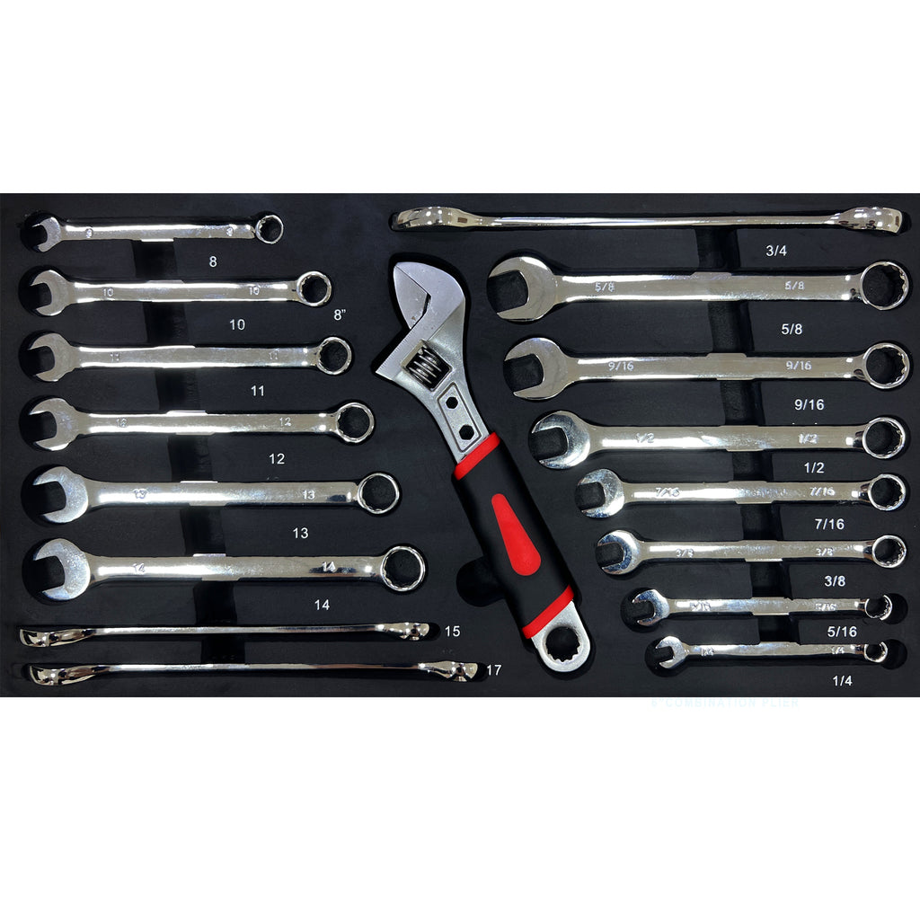 20'' Portable 3 Drawer Steel Toolbox, 4 Layers Of Tools With Metal Latches, With Top Storage Tray And Carrying Handle, Multi Function Tool Storage For Garage, Home, Or Workbench,Black