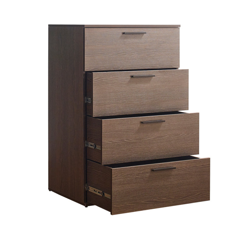 Oliver Farmhouse Four Drawer Jumbo Chest In Dark Brown