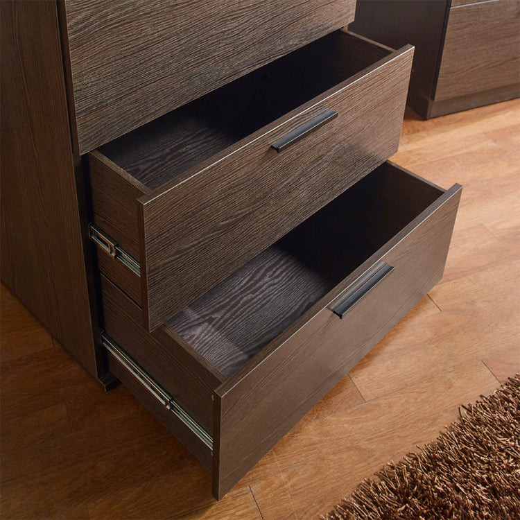 Oliver Farmhouse Four Drawer Jumbo Chest In Dark Brown
