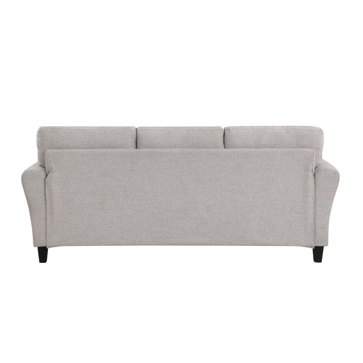 Modern Transitional Sand Hued Textured Fabric Upholstered 1Pc Sofa Attached Cushions Living Room Furniture