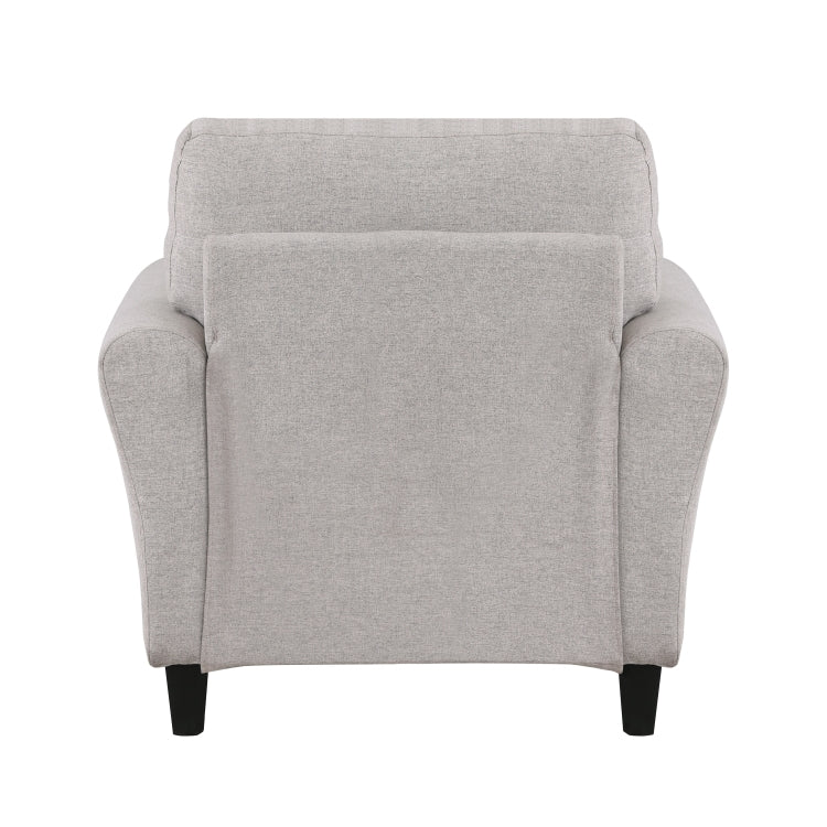 Modern Transitional Sand Hued Textured Fabric Upholstered 1Pc Chair Attached Cushion Living Room Furniture