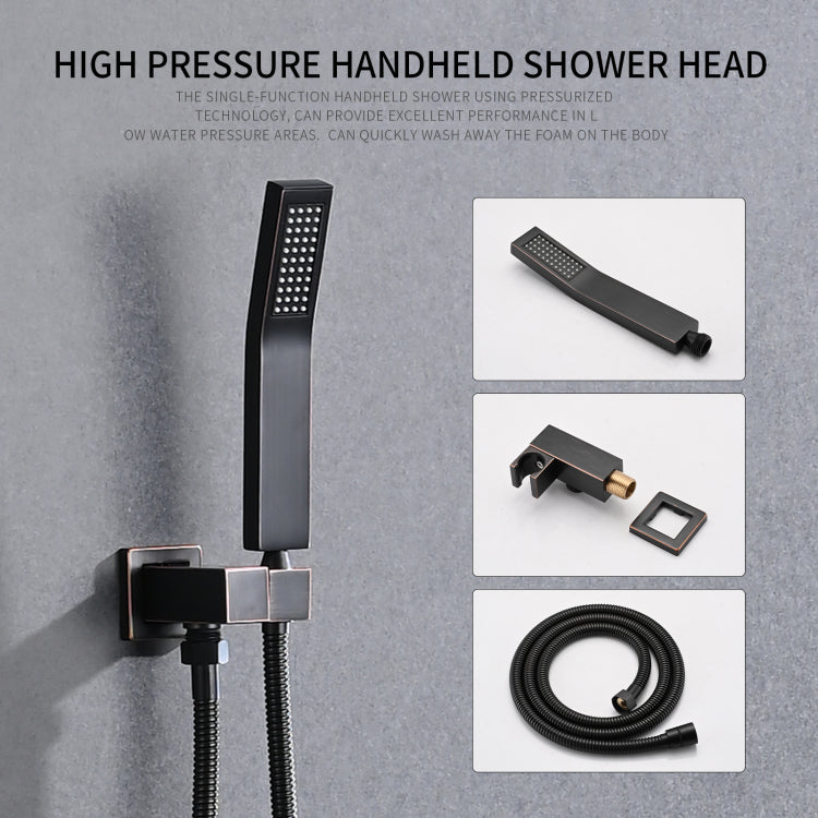 Shower System Shower Faucet Combo Set Wall Mounted With 10" Rainfall Shower Head And Handheld Shower Faucet